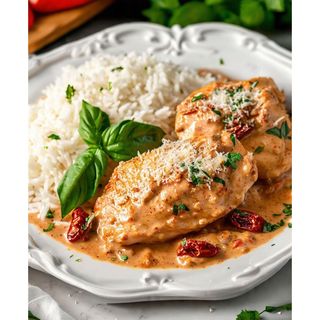 Marry Me Chicken Served With Rice