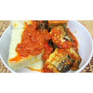 Yam and stew combo