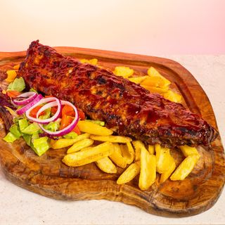 Bbq Half rack ribs + patate fritte
