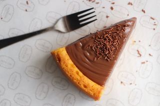 Bolo de Cenoura e Brigadeiro - Fatia