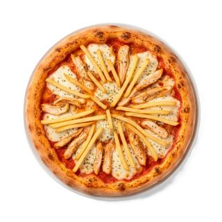 Pizza De Pollo Y Patatas Fritas 25 Cm.