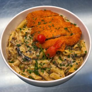 Penne Crème Champignon Poulet Panné