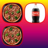 2 Pizza (32 cm) + 2 Ltr Cola Coca