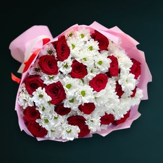 Buchet Big Red&White