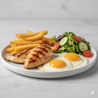 Plato Combinado De Pechuga De Pollo