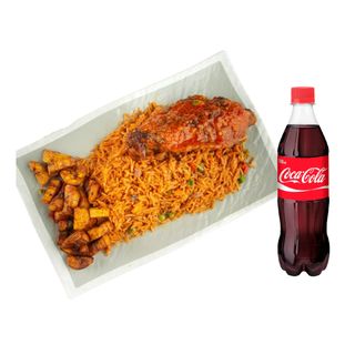 Jollof+ turkey+ plantain (3pcs)
