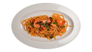 Linguini con gamberi