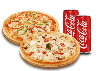 2 Pizzas + 2 Sodas au choix