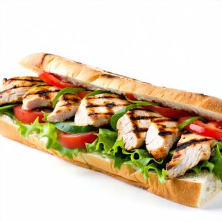 Bocadillo De Pinchitos De Pollo A La Brasa