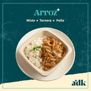 Arroz blanco con pollo