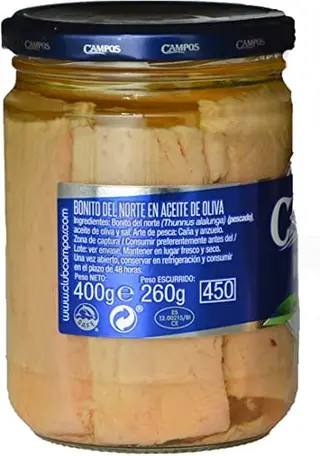 Bonito Del Norte En Aceite De Oliva De Mundaka Frasco 400 Gr Neto 