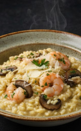 Risotto Con Boletus E Gamberi