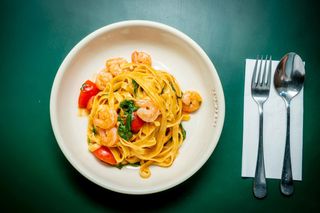 Tagliatelle con Gamberi