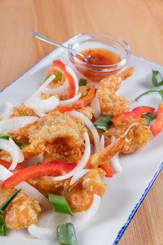 Langostino al estilo Jiaoyan