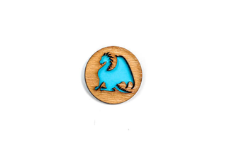 Insigna din lemn cu dragon
