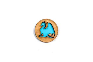 Insigna din lemn cu dragon