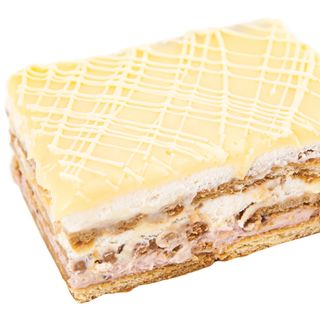 Portie tort Crema de Zmeura si ciocolata alba belgiana - 145g