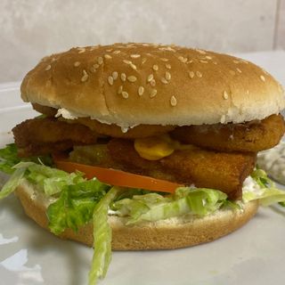 Double chicken cheese burger
