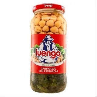 Garbanzos Cocidos con Espinacas Luengo 570 Gr.