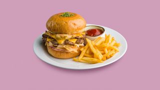 Juneći dupli "smash" burger