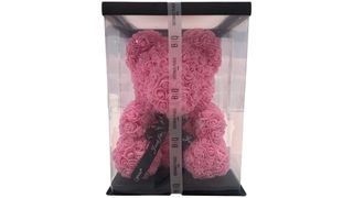 Kwiatowy Miś King Size Różowy