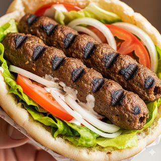 Shesh kebab pita