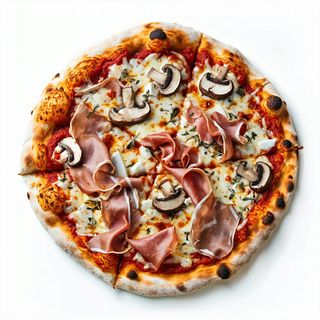 Funghi e prosciutto cotto