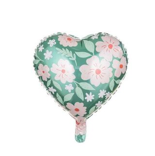 Balon z helem kwiatowe serce