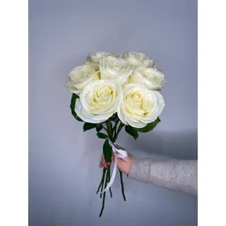 Biała Róża 60 cm, 7 szt