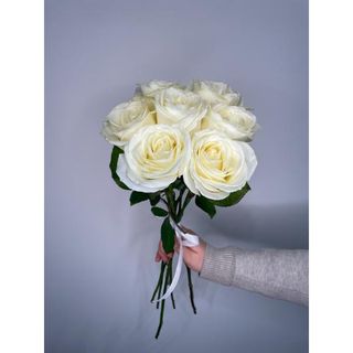 Biała Róża 60 cm, 7 szt