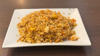 Riso con salsa di gamberi