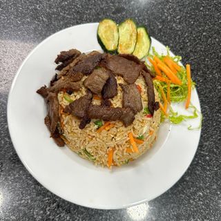Fried beef Rice (Arroz de carne frita)