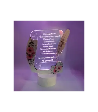 Lampa absolvire cu flori