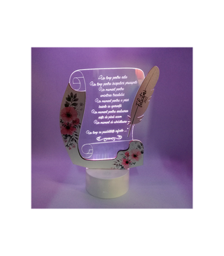 Lampa absolvire cu flori