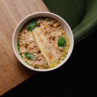 Різотто з білими грибами та сиром брі 