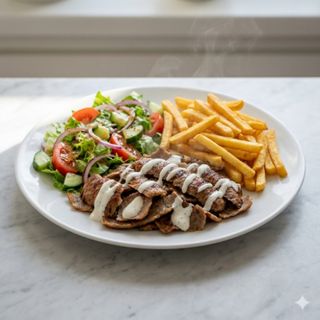 Menú z plato kebab