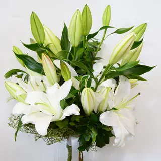 Buchet 5 crini imperiali Albi