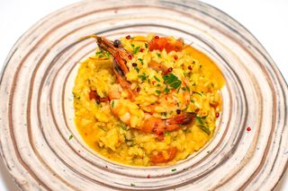 Risotto con gamberi/Orez cu creveti