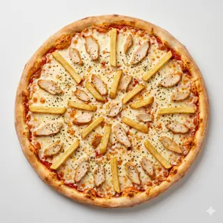 Pizza De Pollo Con Patatas Fritas (30 Cm.)