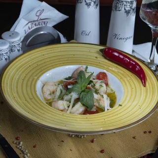 Creveti aglio olio peperoncino 