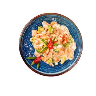 Пилешко филе с броколи, топено сирене и сметана