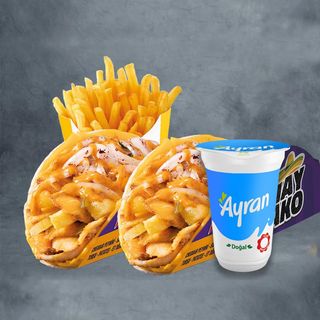 ქათმის დონერის ტაკოს ორმაგი მენიუ