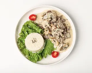 Мясо с грибами