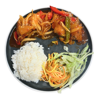 Cơm gà sốt chua ngọt