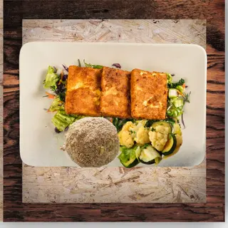 Tofu tempura s prilozima
