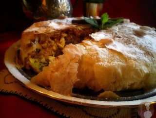 Pastela de pollo y frutos secos