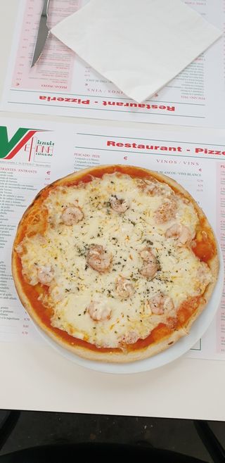 Pizza de gambas