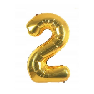 Balon cyferka złota 100 cm