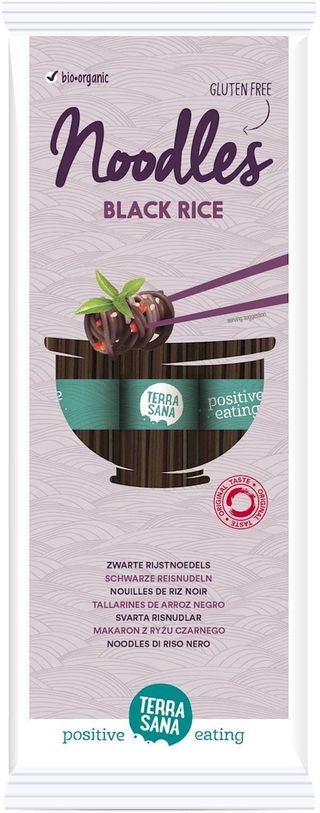 MAKARON Z RYŻU CZARNEGO BEZGLUTENOWY BIO 250 g - TERRASANA