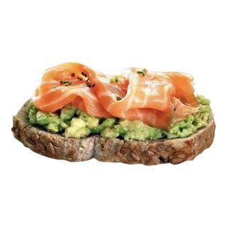 Tostada con salmón y aguacate